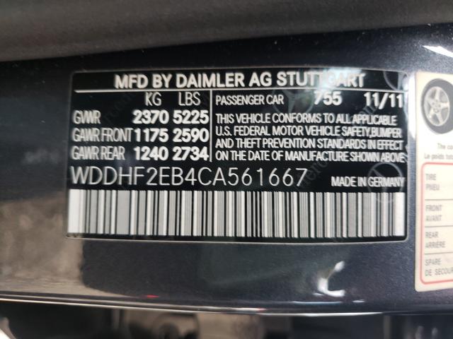 2012 MERCEDES-BENZ E 350 BLUE WDDHF2EB4CA561667