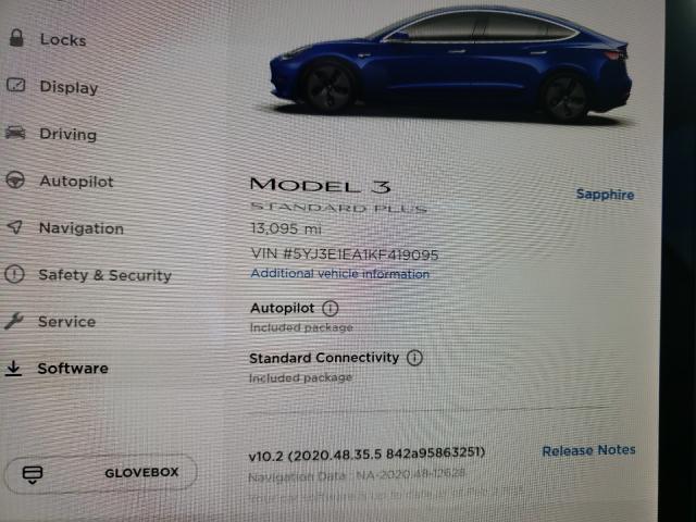 2019 TESLA MODEL 3 5YJ3E1EA1KF419095