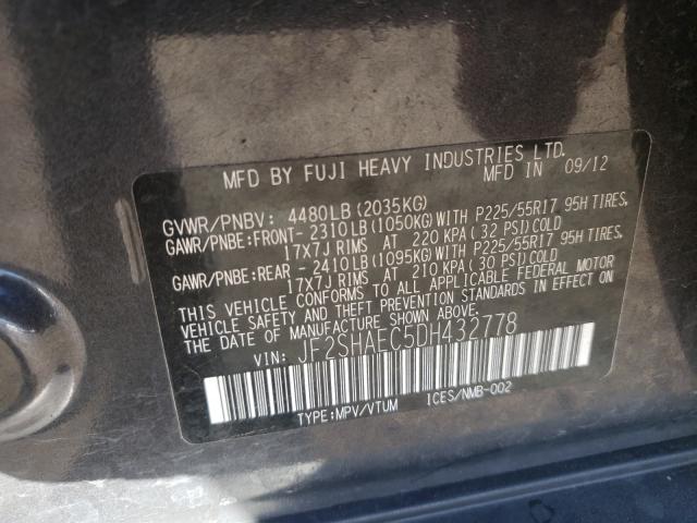 2013 SUBARU FORESTER L JF2SHAEC5DH432778