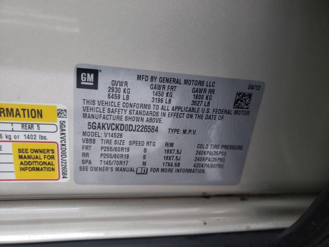 2013 BUICK ENCLAVE 5GAKVCKD0DJ226584