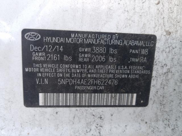 2015 HYUNDAI ELANTRA SE - 5NPDH4AE2FH622476