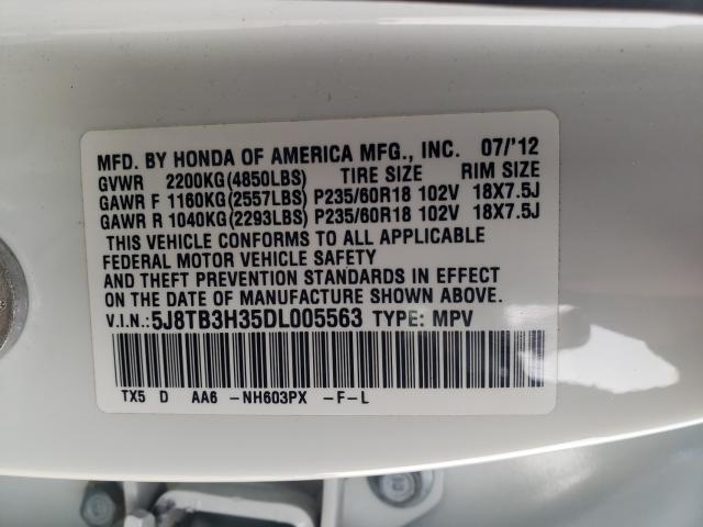 2013 ACURA RDX 5J8TB3H35DL005563
