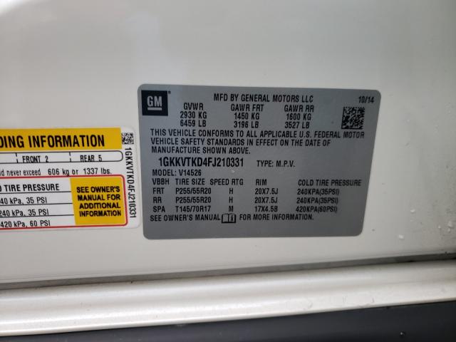 2015 GMC ACADIA DEN 1GKKVTKD4FJ210331
