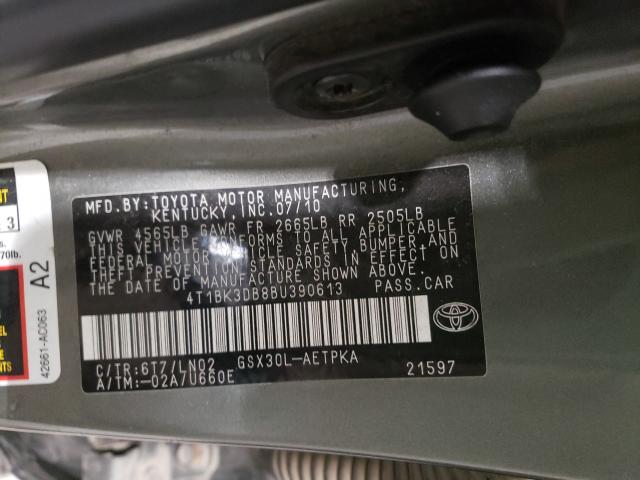 2011 TOYOTA AVALON BAS 4T1BK3DB8BU390613