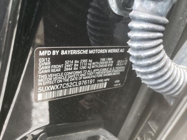 2012 BMW X3 XDRIVE3 5UXWX7C52CL976191