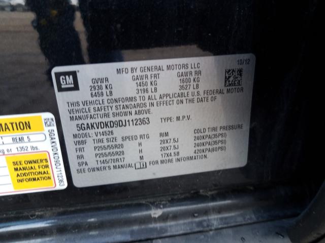 2013 BUICK ENCLAVE 5GAKVDKD9DJ112363