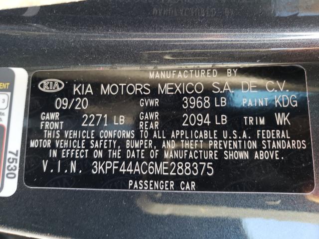 2021 KIA FORTE GT 3KPF44AC6ME288375