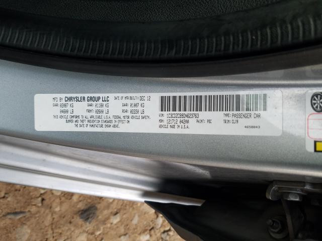 2013 DODGE AVENGER SX 1C3CDZCB9DN623763