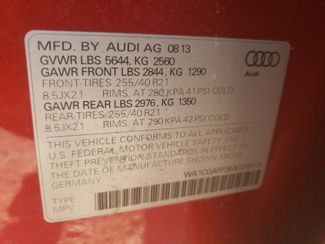 2014 AUDI SQ5 PREMIU WA1CGAFP3EA029913