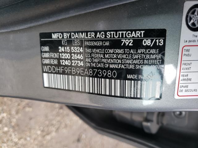 2014 MERCEDES-BENZ E 400 HYBR WDDHF9FB9EA873980