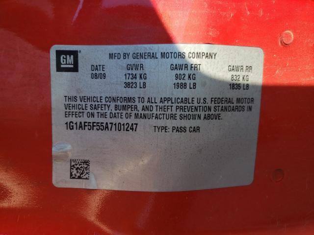 2010 CHEVROLET COBALT 2LT 1G1AF5F55A7101247