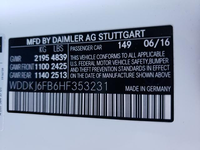 2017 MERCEDES-BENZ E 400 - WDDKJ6FB6HF353231