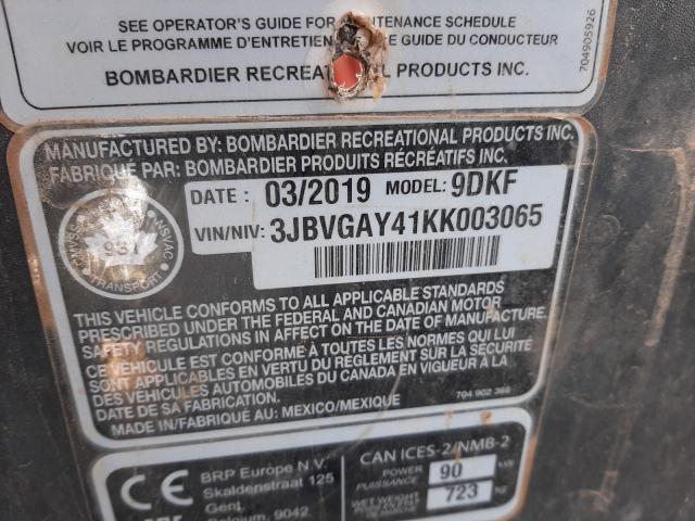 2019 CAN-AM MAVERICK X 3JBVGAY41KK003065