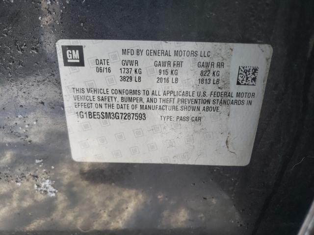 2016 CHEVROLET CRUZE LT 1G1BE5SM3G7287593