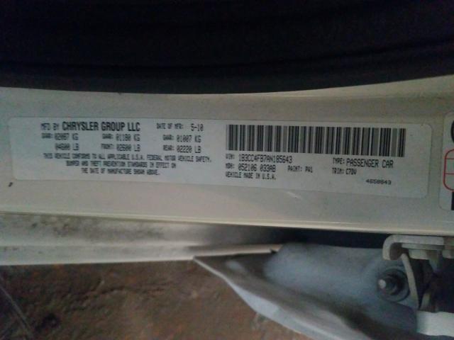 2010 DODGE AVENGER 1B3CC4FB7AN185643
