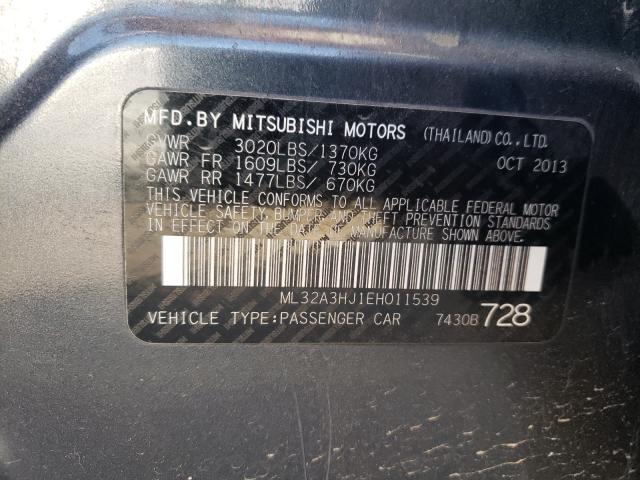 2014 MITSUBISHI MIRAGE DE ML32A3HJ1EH011539