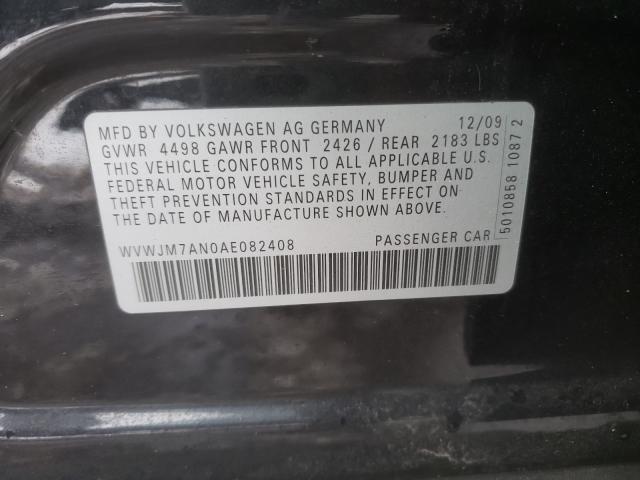 2010 VOLKSWAGEN PASSAT KOM WVWJM7AN0AE082408