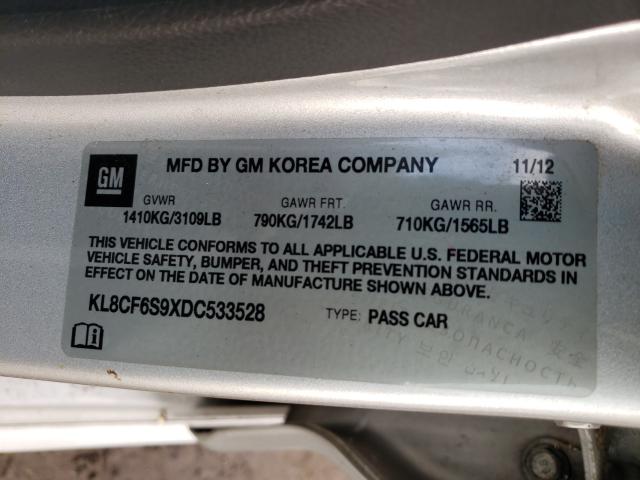 2013 CHEVROLET SPARK 2LT KL8CF6S9XDC533528