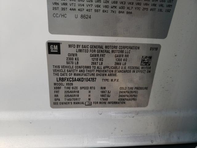 2019 BUICK ENVISION E LRBFXCSA4KD104787