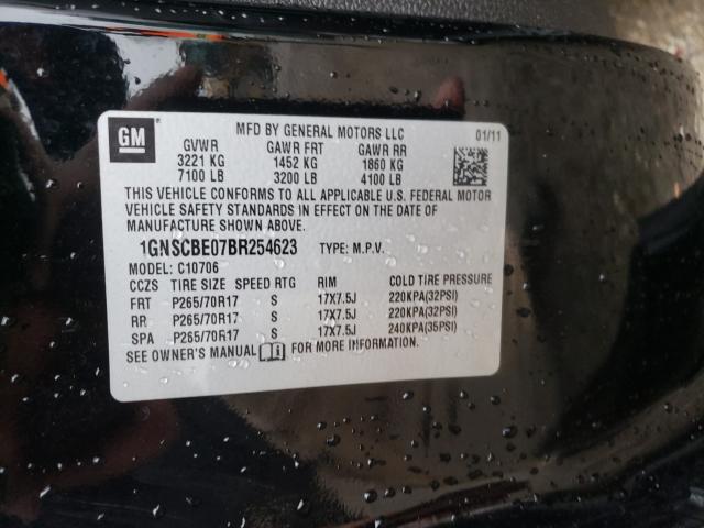 2011 CHEVROLET TAHOE C150 1GNSCBE07BR254623
