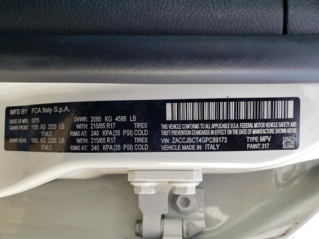 2016 JEEP RENEGADE T ZACCJBCT4GPC89173