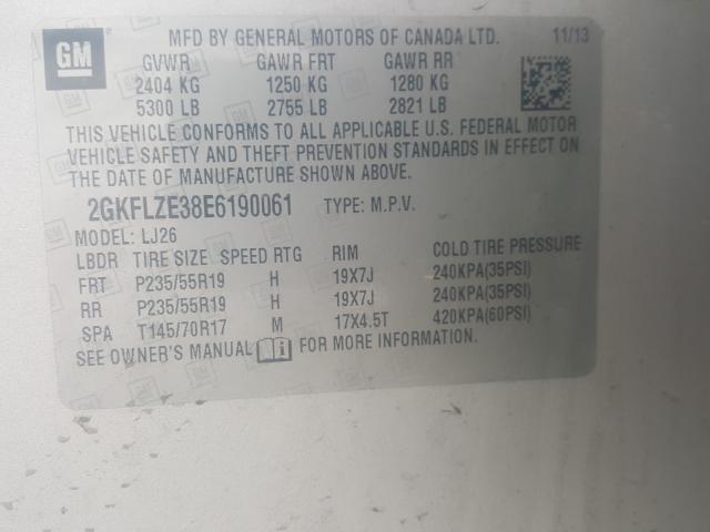2014 GMC TERRAIN DE 2GKFLZE38E6190061