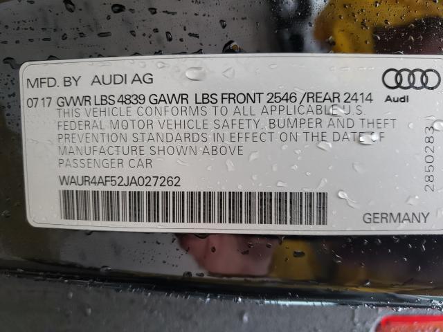2018 AUDI S5 PRESTIG WAUR4AF52JA027262