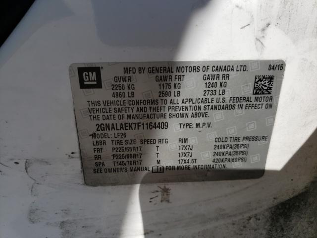 2015 CHEVROLET EQUINOX LS 2GNALAEK7F1164409