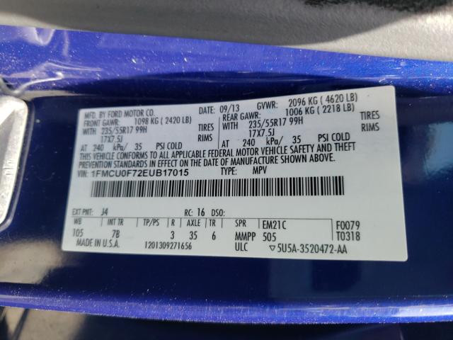 2014 FORD ESCAPE S 1FMCU0F72EUB17015