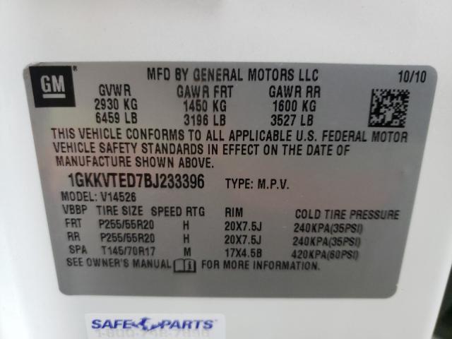 2011 GMC ACADIA DEN 1GKKVTED7BJ233396