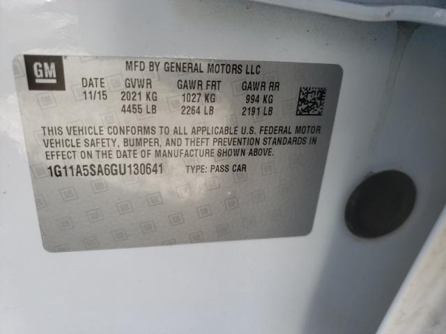 2016 CHEVROLET MALIBU LIM 1G11A5SA6GU130641