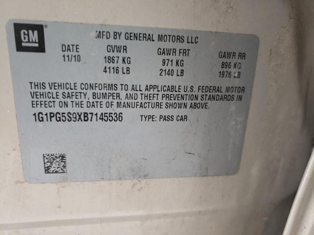 2011 CHEVROLET CRUZE LT 1G1PG5S9XB7145536