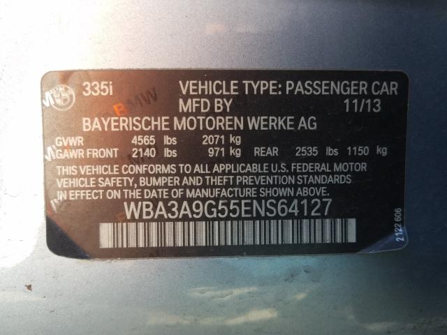 2014 BMW 335 I WBA3A9G55ENS64127