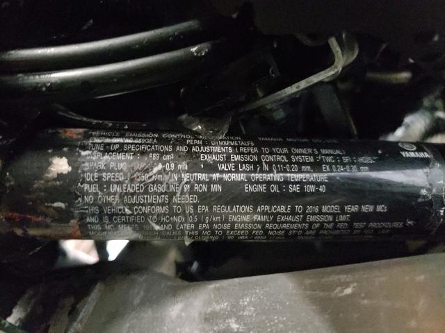 2016 YAMAHA FZ07 JYARM06E7GA005758