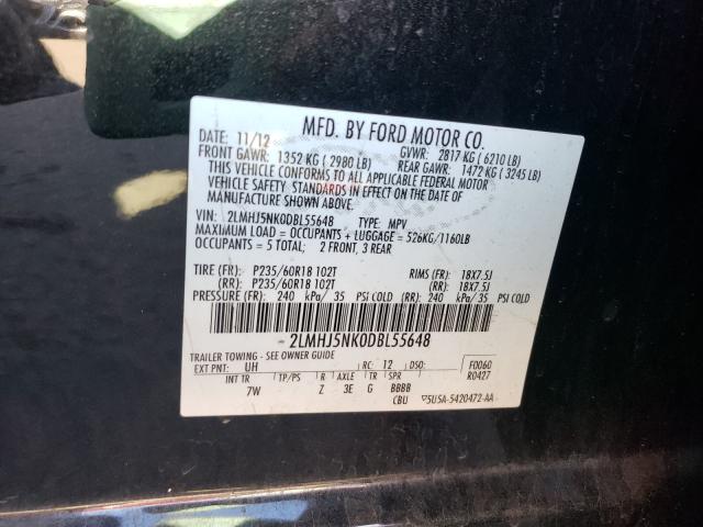 2013 LINCOLN MKT 2LMHJ5NK0DBL55648
