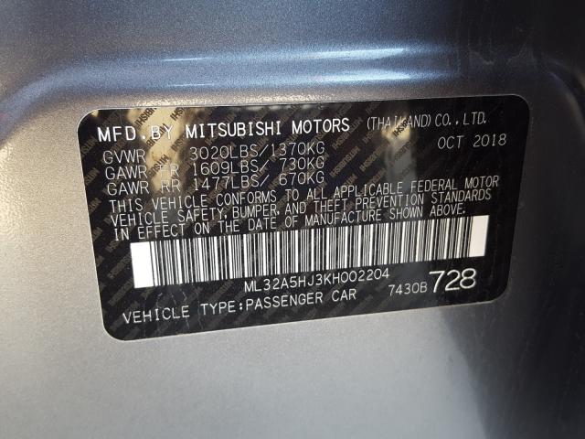 2019 MITSUBISHI MIRAGE LE ML32A5HJ3KH002204
