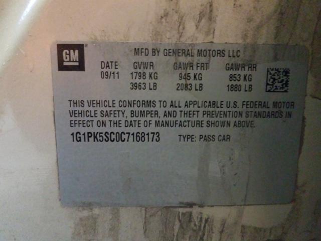 2012 CHEVROLET CRUZE ECO 1G1PK5SC0C7168173