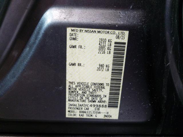 2015 NISSAN ALTIMA 2.5 1N4AL3AP2FC499888