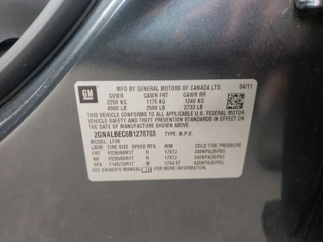 2011 CHEVROLET EQUINOX LS 2GNALBEC6B1278703