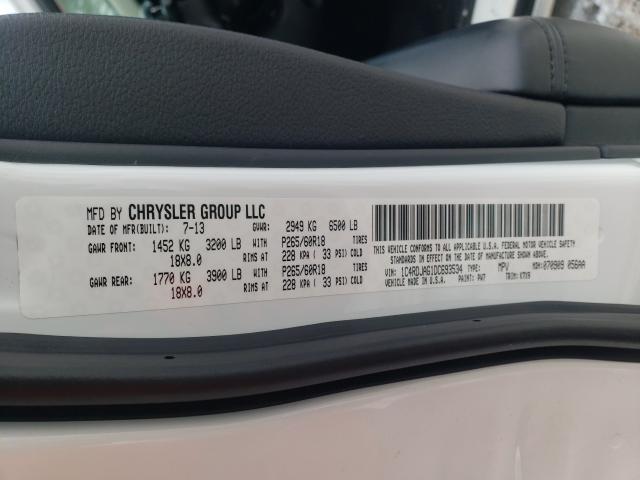 2013 DODGE DURANGO SX 1C4RDJAG1DC693534