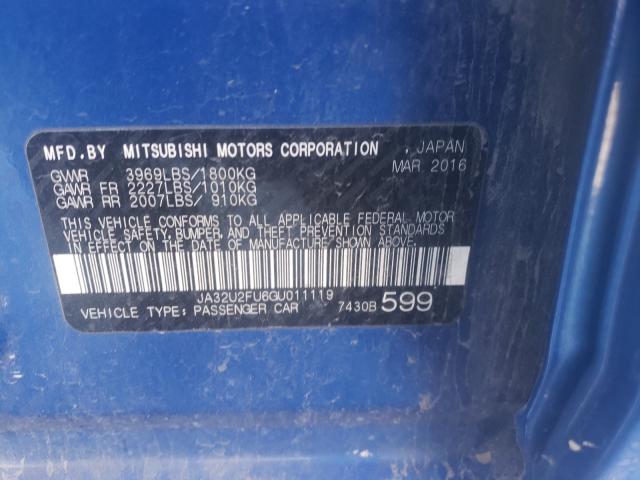 2016 MITSUBISHI LANCER ES JA32U2FU6GU011119