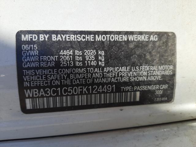 2015 BMW 328 I SULE WBA3C1C50FK124491