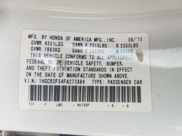2015 HONDA ACCORD SPO - 1HGCR2F54FA273884