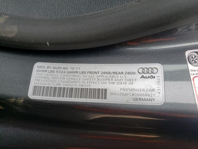 2012 AUDI A7 PRESTIG WAU2GAFC8CN068921