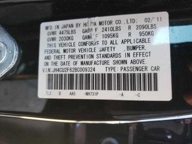 2011 ACURA TSX JH4CU2F62BC009324