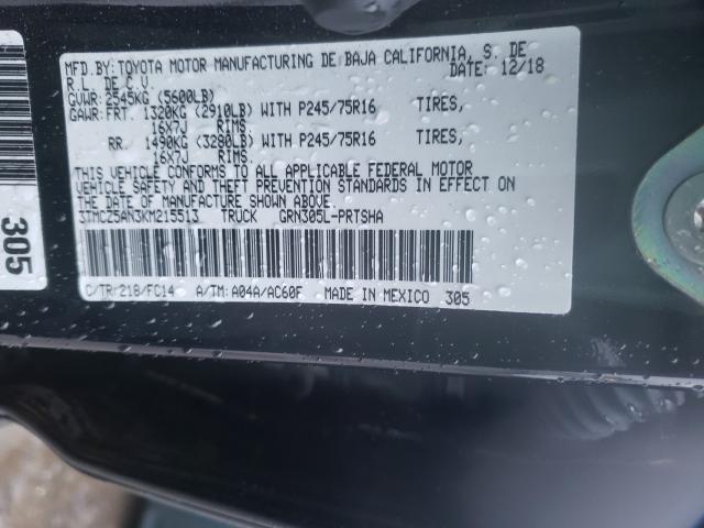 2019 TOYOTA TACOMA DOU - 3TMCZ5AN3KM215513