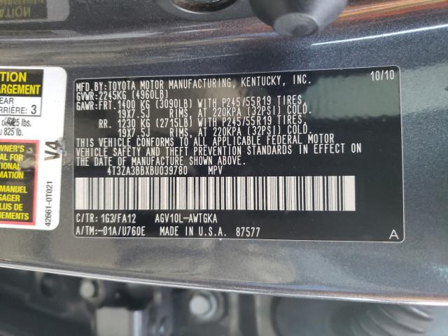 2011 TOYOTA VENZA 4T3ZA3BBXBU039780