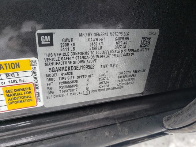 2014 BUICK ENCLAVE 5GAKRCKD3EJ199502