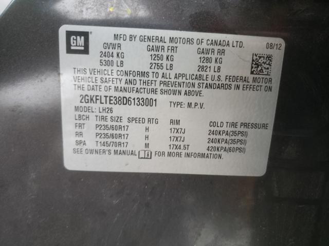 2012 GMC TERRAIN 2GKFLTE38D6133001