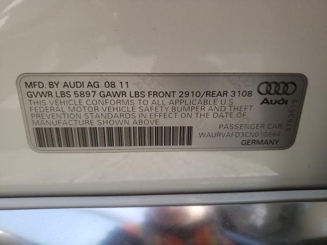2012 AUDI A8 L QUATT WAURVAFD3CN010664